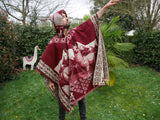 Poncho Lama Rouge
