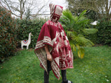 Poncho Lama Rouge