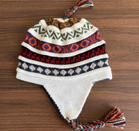 Bonnet alpaga réversible - Blanc / Bleu