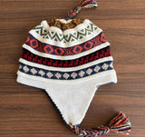 Bonnet alpaga réversible - Blanc / Bleu