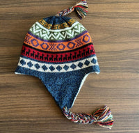Bonnet alpaga réversible - Blanc / Bleu