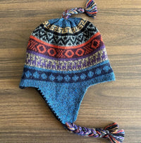 Bonnet alpaga réversible - Noir / Bleu