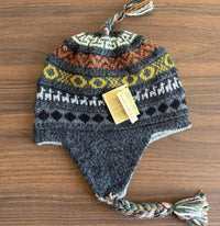 Bonnet alpaga réversible - Gris Foncé / Clair