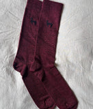 Chaussettes bordeaux - Lama