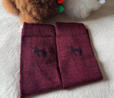 Chaussettes bordeaux - Lama