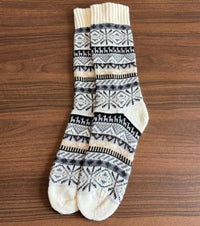 Chaussettes Andines - Blanc / Gris