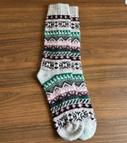 Chaussettes Andines - Gris / Rose