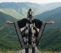 Poncho Lama Noir