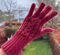 Gants baby alpaga - Bordeaux