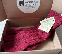 Gants baby alpaga - Bordeaux