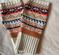 Mitaines sans doigt - Beige / Marron