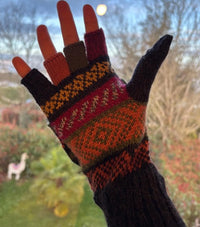 Mitaines avec capuche - Gris / Orange