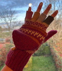 Mitaines avec capuche - Rouge