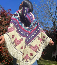Poncho Lama Violet